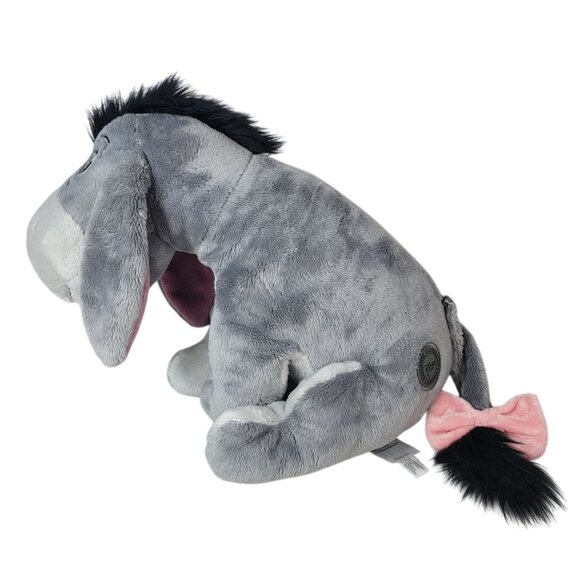 Disney Store MC Eeyore Large Plush Gray 16" Removable Tail Hook Loop Winnie - Picture 4 of 11